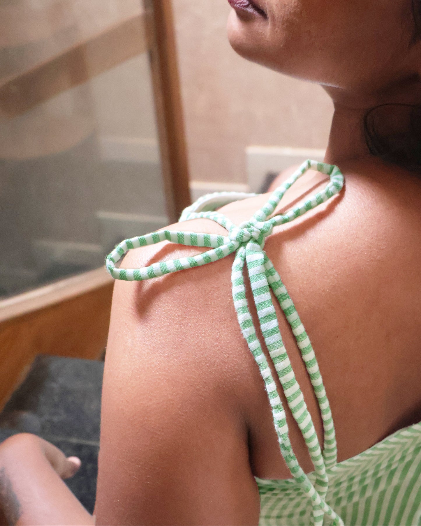 Mint Stripes Body-con Dress