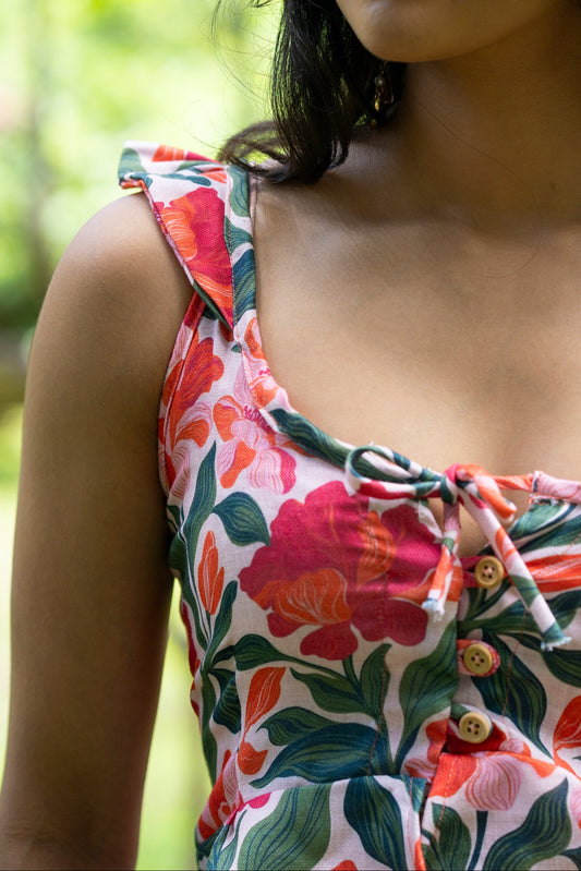 Floral Ruffle Top