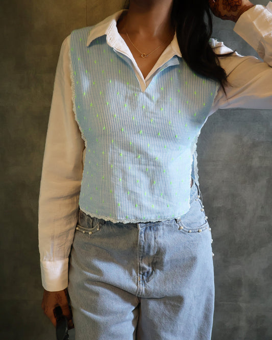 Powder blue Vest
